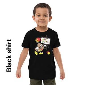 Ethan The Palette - Kids Paint Splash Coll #1 - Organic Cotton Kids T-Shirt (Avail In Other Colors)