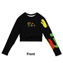 Load image into Gallery viewer, E.D.A 4 Colors Signature - Black - Wrap Around.2 - Long-Sleeve Crop Top
