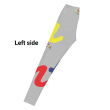 Load image into Gallery viewer, E.D.A 4 Colors Signature - Silver - Wrap Around With White Stitching - Yoga Leggings
