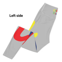 Load image into Gallery viewer, E.D.A 4 Colors Signature - Silver - Wrap Around With White Stitching - Yoga Leggings
