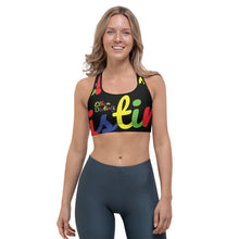 Load image into Gallery viewer, E.D.A 4 Colors Signature - Black - Wrap Around With Black Piping - Sports bra
