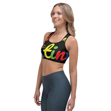 Load image into Gallery viewer, E.D.A 4 Colors Signature - Black - Wrap Around With Black Piping - Sports bra
