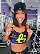 Load image into Gallery viewer, E.D.A 4 Colors Signature - Black - Wrap Around With Black Piping - Sports bra
