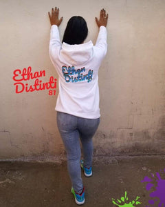 Ethan Watercolor Paint - White - Unisex Hoodie *Note This Hoodie "RUN SMALL" Please Order A Size Bigger Than Your Normal Size.