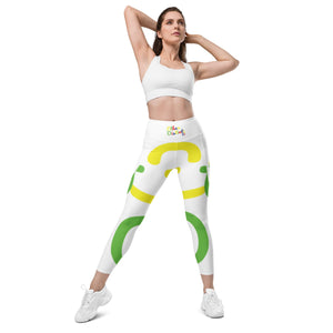 E.D.A 4 Colors Signature - White - Wrap Around.2 - Leggings with SIDE POCKETS