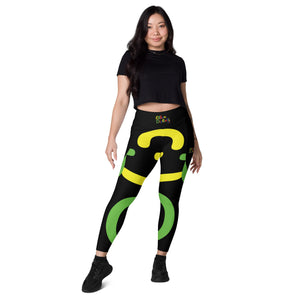 E.D.A 4 Colors Signature - Black - Wrap Around.2 - Leggings with pockets