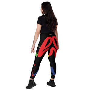 E.D.A 4 Colors Signature - Black - Wrap Around.2 - Leggings with pockets