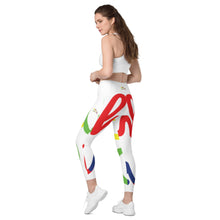 Load image into Gallery viewer, E.D.A 4 Colors Signature - White - Wrap Around.2 - Leggings with SIDE POCKETS
