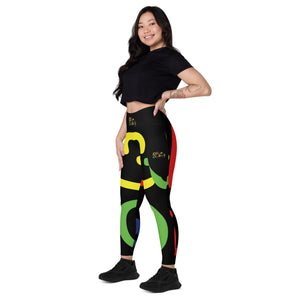 E.D.A 4 Colors Signature - Black - Wrap Around.2 - Leggings with pockets