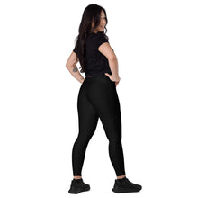 Load image into Gallery viewer, Art 101- Black - Pink Text - Leggings With SIDE POCKETS
