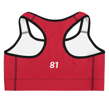 Load image into Gallery viewer, E.D.A Signature Rightside - Red With Black Piping - Sports bra
