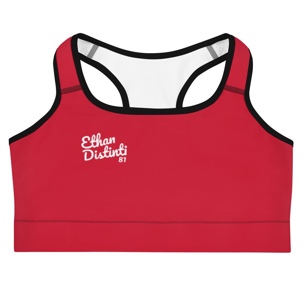 E.D.A Signature Rightside - Red With Black Piping - Sports bra