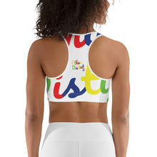 Load image into Gallery viewer, E.D.A 4 Colors Signature - White - Wrap Around With White Piping - Sports bra
