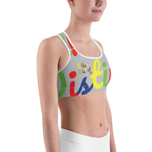 Load image into Gallery viewer, E.D.A 4 Colors Signature - Silver - Wrap Around With White Piping - Sports bra
