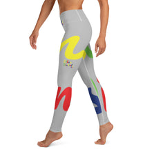 Load image into Gallery viewer, E.D.A 4 Colors Signature - Silver - Wrap Around With White Stitching - Yoga Leggings
