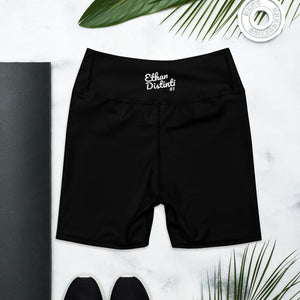 E.D.A Signature Revised - Black - Black Stitching - Yoga Shorts