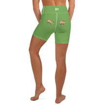 Load image into Gallery viewer, 9:15 Palette - Green - Yoga Shorts
