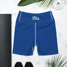 Load image into Gallery viewer, E.D.A Signature Revised - Blue 2 - White Stitching - Yoga Shorts
