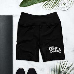 E.D.A Signature Revised - Black - Black Stitching - Yoga Shorts