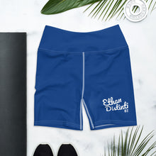 Load image into Gallery viewer, E.D.A Signature Revised - Blue 2 - White Stitching - Yoga Shorts
