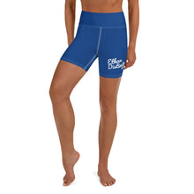 Load image into Gallery viewer, E.D.A Signature Revised - Blue 2 - White Stitching - Yoga Shorts
