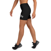 Load image into Gallery viewer, E.D.A Signature Revised - Black - Black Stitching - Yoga Shorts
