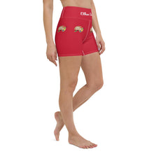 Load image into Gallery viewer, 9:15 Palette - Red - Yoga Shorts
