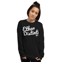 Load image into Gallery viewer, E.D.A Signature BIG Print - Black With White Text - Men’s Long Sleeve Shirt
