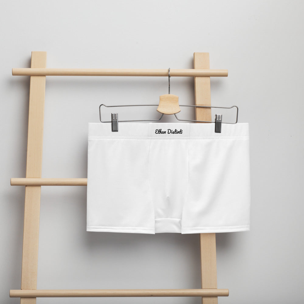 White w/ Black Pacifico Font - Boxer Briefs