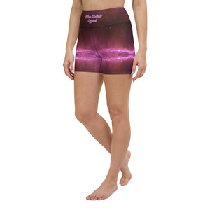 Glow - pacifico font - Yoga Shorts