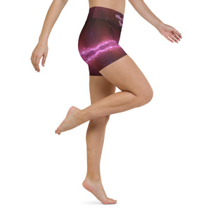 Glow - pacifico font - Yoga Shorts