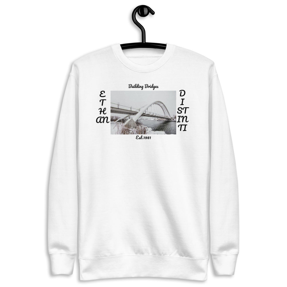 Building Bridges - Color : White - Unisex Fleece Pullover *NOTE - This Item 