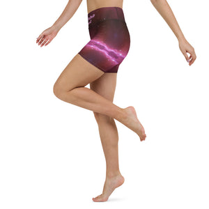 Glow - pacifico font - Yoga Shorts