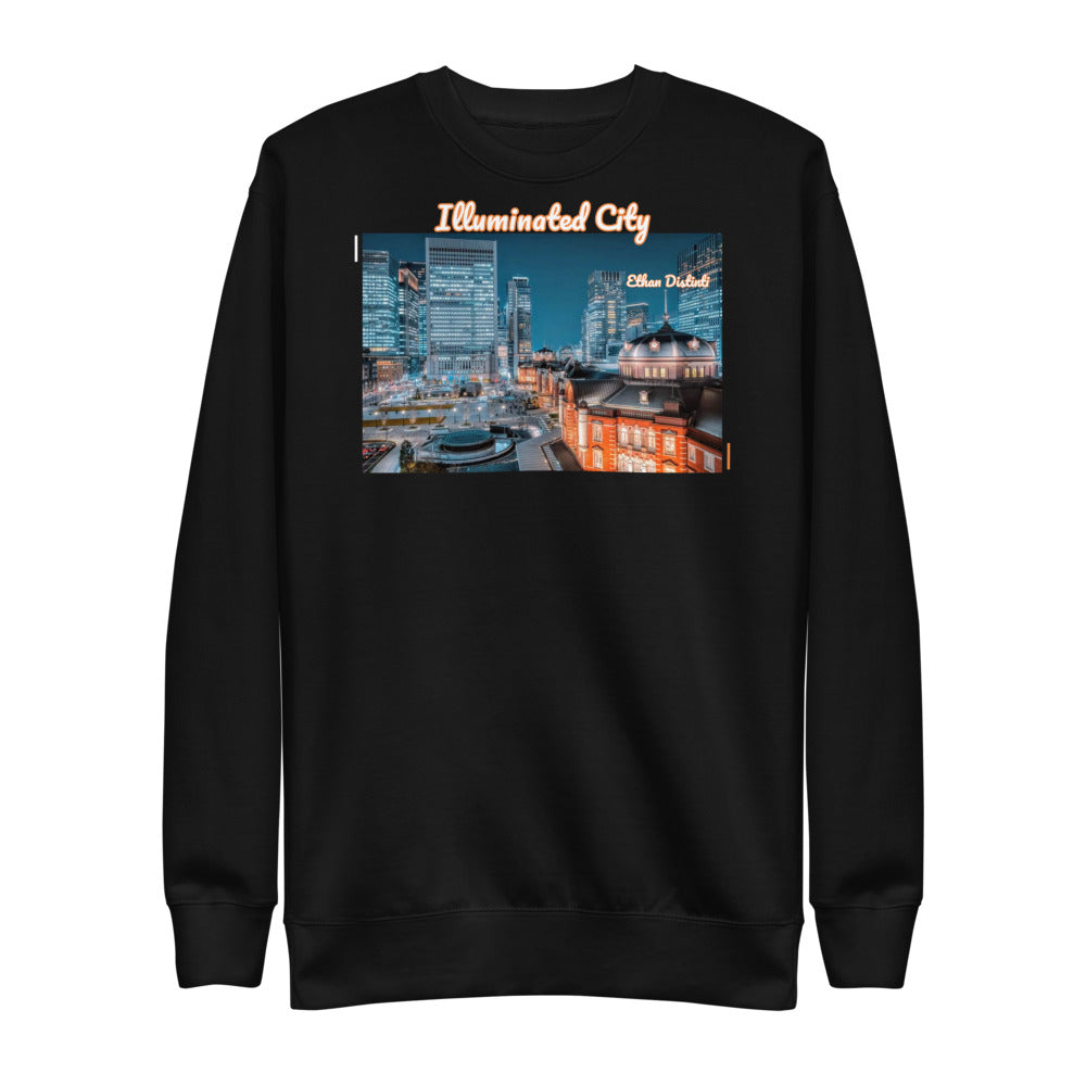 Illuminated City - Color : Black - Unisex Fleece Pullover *NOTE : This Item 