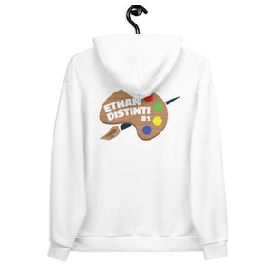 Ethan Palette -  Color : White - Unisex Hoodie *NOTE : This Item "Run Small" Order A Size Bigger Than Your Size.