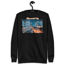 Load image into Gallery viewer, Illuminated City - Color : Black - Unisex Fleece Pullover *NOTE : This Item &quot;Run Small&quot; Order A Size Bigger Than Your Size.
