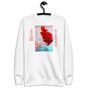 Red Ink - Color: White - Unisex Fleece Pullover *NOTE : This Item "Runs Small" Order A Size Bigger Than Your Size.