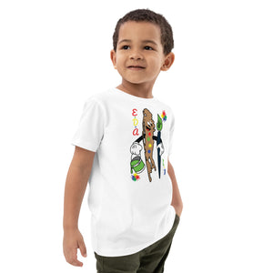 Ethan The Merman - Kids Paint Splash Coll #1- Organic Cotton Kids T-Shirt (Avail In Other Colors)