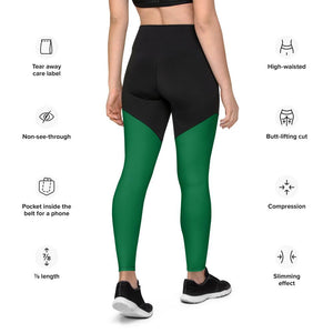 E.D.A Signature Rightside - Green 1 / Black - Sports Leggings