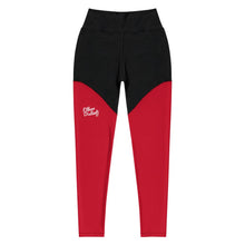 Load image into Gallery viewer, E.D.A Signature Rightside - Red / Black - Sports Leggings
