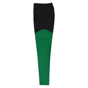 E.D.A Signature Rightside - Green 1 / Black - Sports Leggings