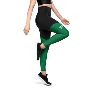 E.D.A Signature Rightside - Green 1 / Black - Sports Leggings