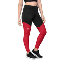 Load image into Gallery viewer, E.D.A Signature Rightside - Red / Black - Sports Leggings
