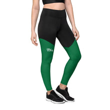 Load image into Gallery viewer, E.D.A Signature Rightside - Green 1 / Black - Sports Leggings
