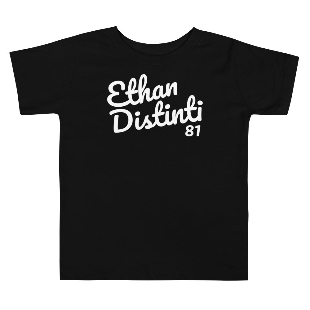 E.D.A Signature -Toddler Coll #2 - White Text - Short Sleeve Tee *Avail In The Colors: BLACK, PINK, HEATHER COLOMBIA BLUE,
