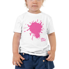 Load image into Gallery viewer, Paint Splash - Toddler Coll #1 Pink Text/Pink Paint Splash - Toddler Short Sleeve Tee *Avail In The Colors: WHITE, BLACK
