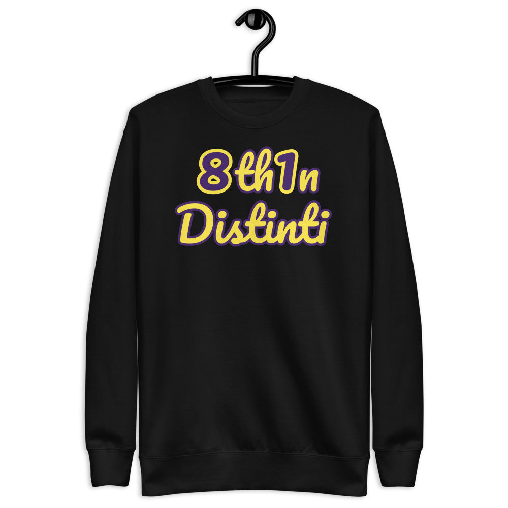 Number 81 - *Black : PURPLE number with PARIS DAISY outline, PARIS DAISY text with PURPLE outline - Unisex Fleece Pullover *NOTE : This Item 