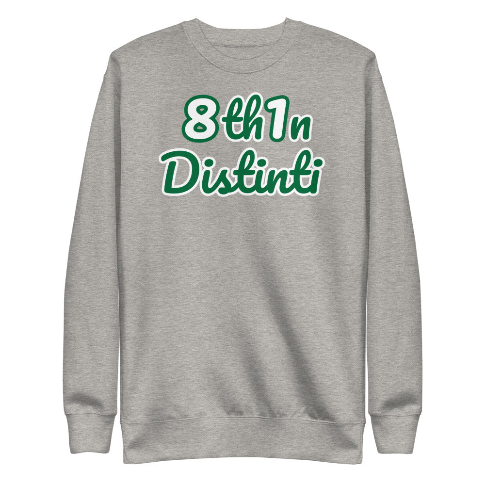 Number 81 - *Carbon Grey : WHITE numbers with JEWEL outline, JEWEL text with WHITE outline - Unisex Fleece Pullover *NOTE : This Item 