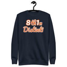 Load image into Gallery viewer, Number 81 - Navy Blazer : WHITE numbers with ORANGE outline, ORANGE text with WHITE outline - Unisex Fleece Pullover *NOTE : This Item &quot;Run Small&quot; Order A Size Bigger Than Your Size.

