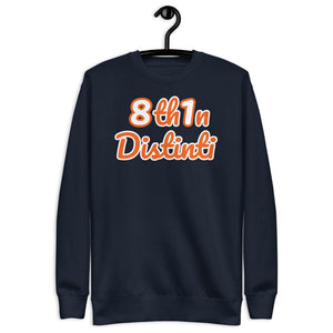 Number 81 - Navy Blazer : WHITE numbers with ORANGE outline, ORANGE text with WHITE outline - Unisex Fleece Pullover *NOTE : This Item "Run Small" Order A Size Bigger Than Your Size.